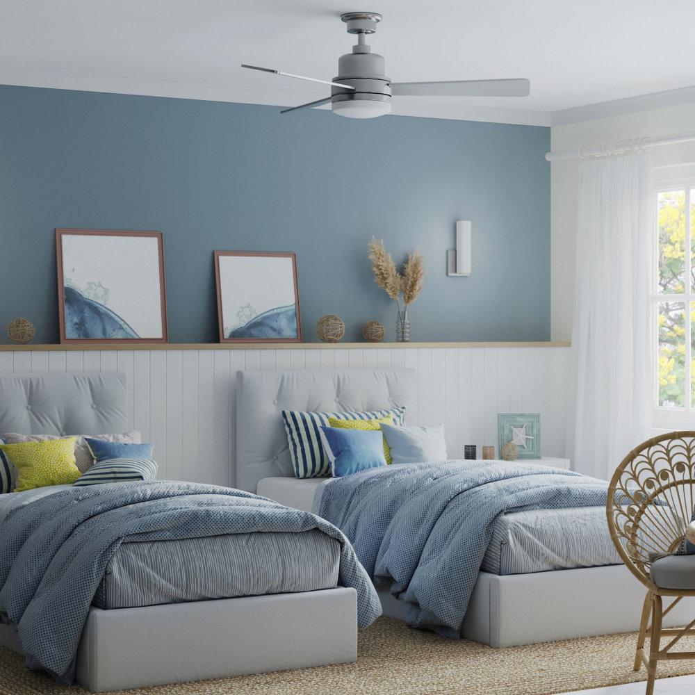 Trevina II Wide Ceiling Fan 1 Light Wall Control 52 Inch wide by